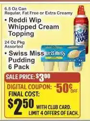 Key Food Swiss Miss Pudding 6 Pack offer