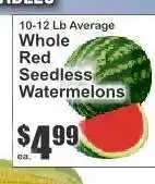 Key Food Whole Red Seedless Watermelons offer