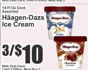 Key Food Häagen Dazs Ice Cream offer