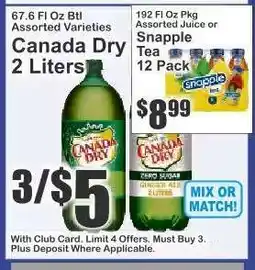 Key Food Canada Dry 2 Liters offer
