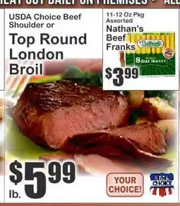 Key Food USDA Choice Beef Shoulder or Top Round London Broil offer