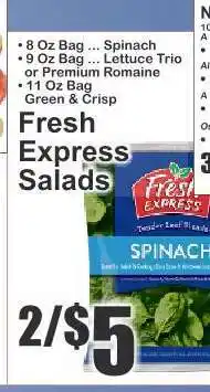 Key Food Fresh Express Salads offer