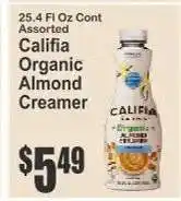 Key Food Califia Organic Almond Creamer offer