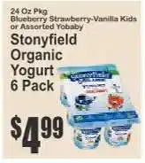 Key Food Stonyfield Organic Yogurt 6 Pack offer