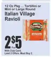 Key Food Italian Village Ravioli offer