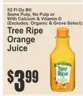 Key Food Tree Ripe Orange Juice offer