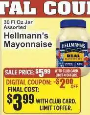 Key Food Hellmann's Mayonnaise offer