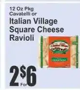 Key Food Italian Village Square Cheese Ravioli offer