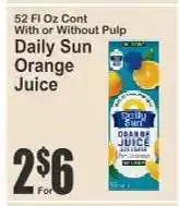 Key Food Daily Sun Orange Juice offer