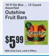 Key Food Outshine Fruit Bars offer