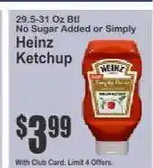 Key Food Heinz Ketchup offer
