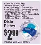 Key Food Dixie Plates offer