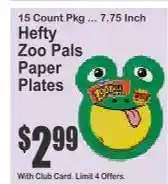 Key Food Hefty Zoo Pals Paper Plates offer
