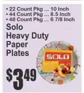 Key Food Solo Heavy Duty Paper Plates offer