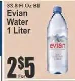 Key Food Evian Water offer