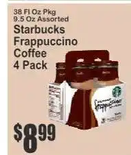Key Food Starbucks Frappuccino Coffee 4 Pack offer