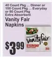 Key Food Vanity Fair Napkins offer