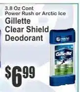 Key Food Gillette Clear Shield Deodorant offer