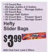 Key Food Hefty Slider Bags offer