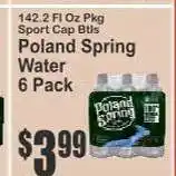 Key Food Poland Spring Water 6-Pack offer
