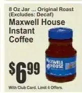 Key Food Maxwell House Instant Coffee offer