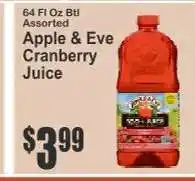 Key Food Apple & Eve Cranberry Juice offer