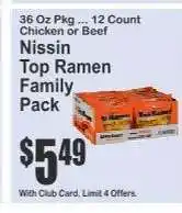 Key Food Nissin Top Ramen Family Pack offer