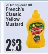 Key Food French's Classic Yellow Mustard offer