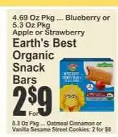 Key Food Earth's Best Organic Snack Bars offer