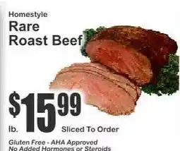 Key Food Homestyle Rare Roast Beef offer