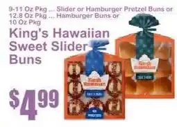 Key Food King's Hawaiian Sweet Slider Buns offer