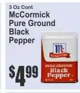 Key Food McCormick Pure Ground Black Pepper offer
