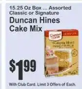 Key Food Duncan Hines Cake Mix offer