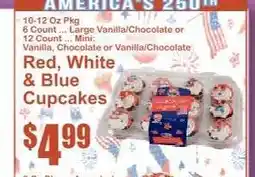 Key Food Red, White & Blue Cupcakes offer