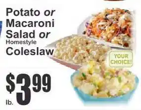 Key Food Potato or Macaroni Salad or Homestyle Coleslaw offer