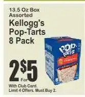 Key Food Kellogg's Pop-Tarts 8 Pack offer
