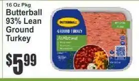 Key Food Butterball 93% Lean Ground Turkey offer