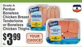 Key Food Perdue Boneless Chicken Breast Tenderloins or Boneless Chicken Thighs offer