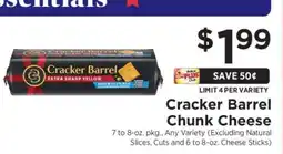 ShopRite Cracker Barrel Chunk Cheese offer