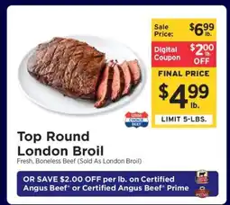 ShopRite Top Round London Broil offer
