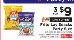ShopRite Frito Lay Snacks Party Size offer