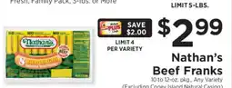 ShopRite Nathan's Beef Franks offer
