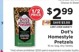 ShopRite Dot's Homestyle Pretzels offer