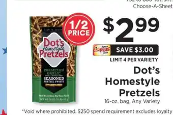 ShopRite Dot's Homestyle Pretzels offer