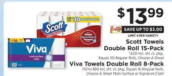 ShopRite Scott Towels Double Roll 15-Pack offer