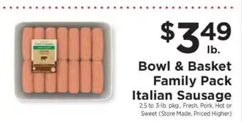 ShopRite Bowl & Basket Family Pack Italian Sausage offer