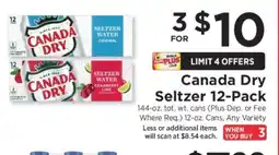 ShopRite Canada Dry Seltzer 12-Pack offer