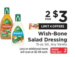 ShopRite Wish-Bone Salad Dressing offer