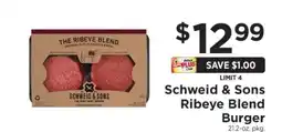 ShopRite Schweid & Sons Ribeye Blend Burger offer