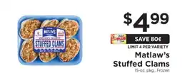 ShopRite Matlaw's Stuffed Clams offer
